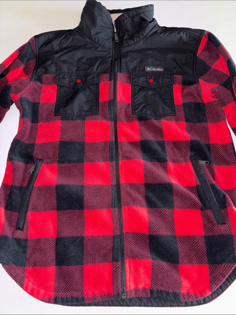 Benton Springs Overlay Full-Zip Fleece Jacket - Women's Columbia Red and Black